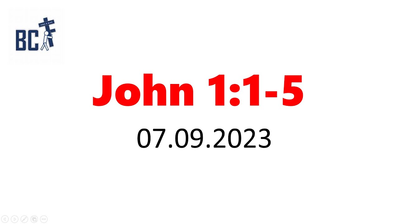 John 1:1-5 //  The Book of John //  Bombay Christian Fellowship