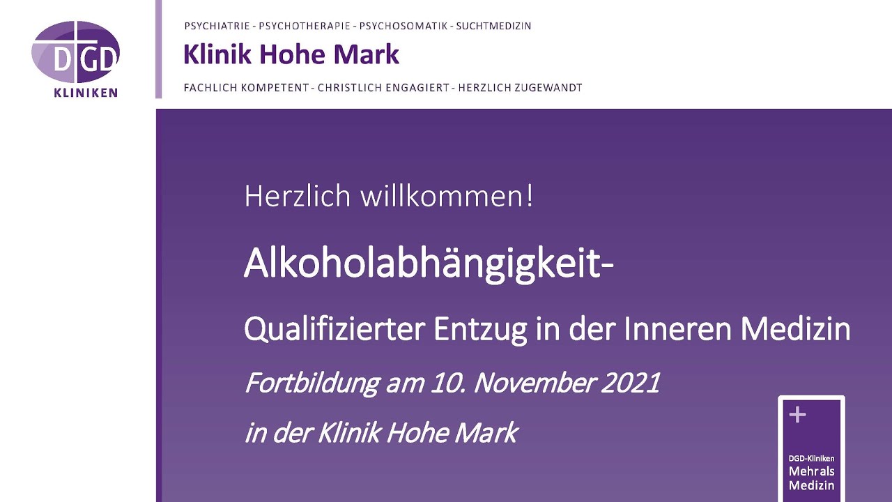 Alkoholabh&auml;ngigkeit &ndash; Qualifizierter Entzug in der Inneren Medizin &ndash; Sinn oder Unsinn?