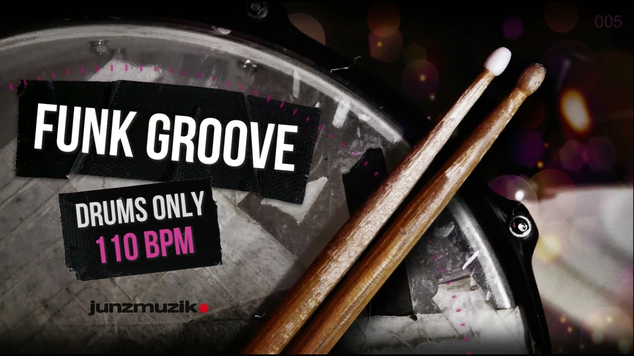 ★ FUNK DRUM BEAT - 110 BPM ★ Drums only backing track. Drum Track #backingtrack