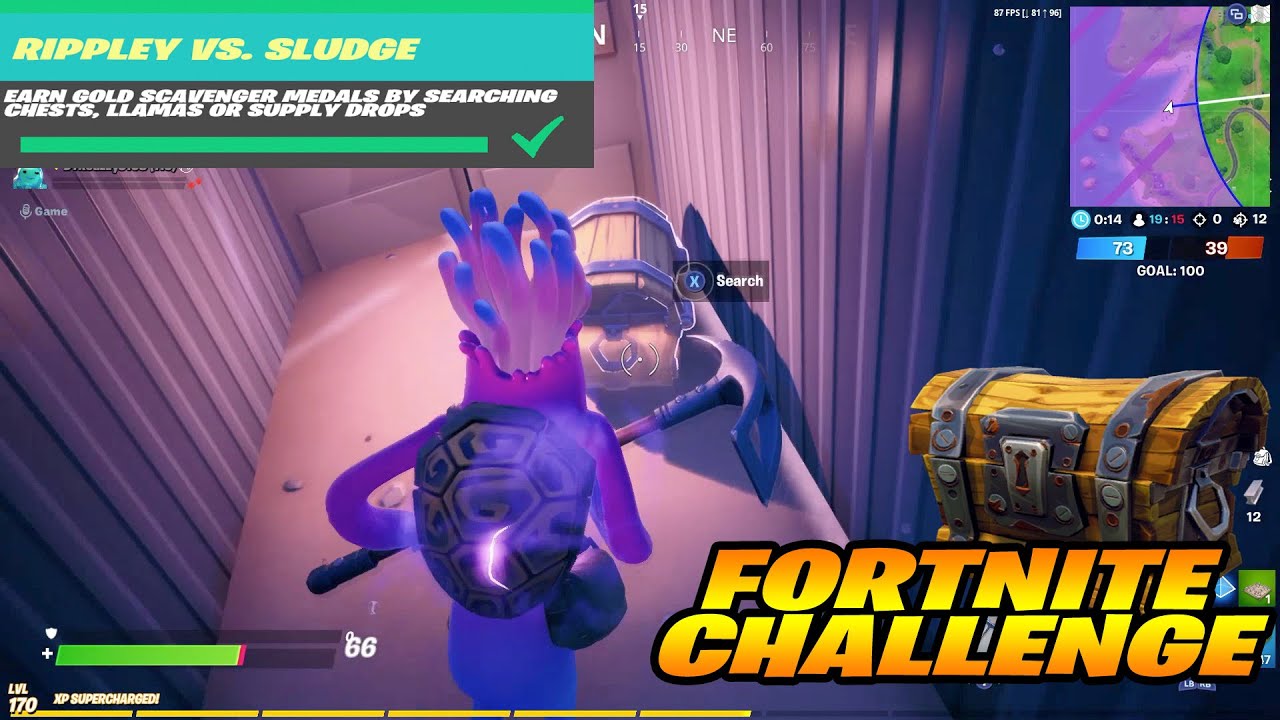 FORTNITE - EARN GOLD SCAVENGER MEDALS 3 TIMES