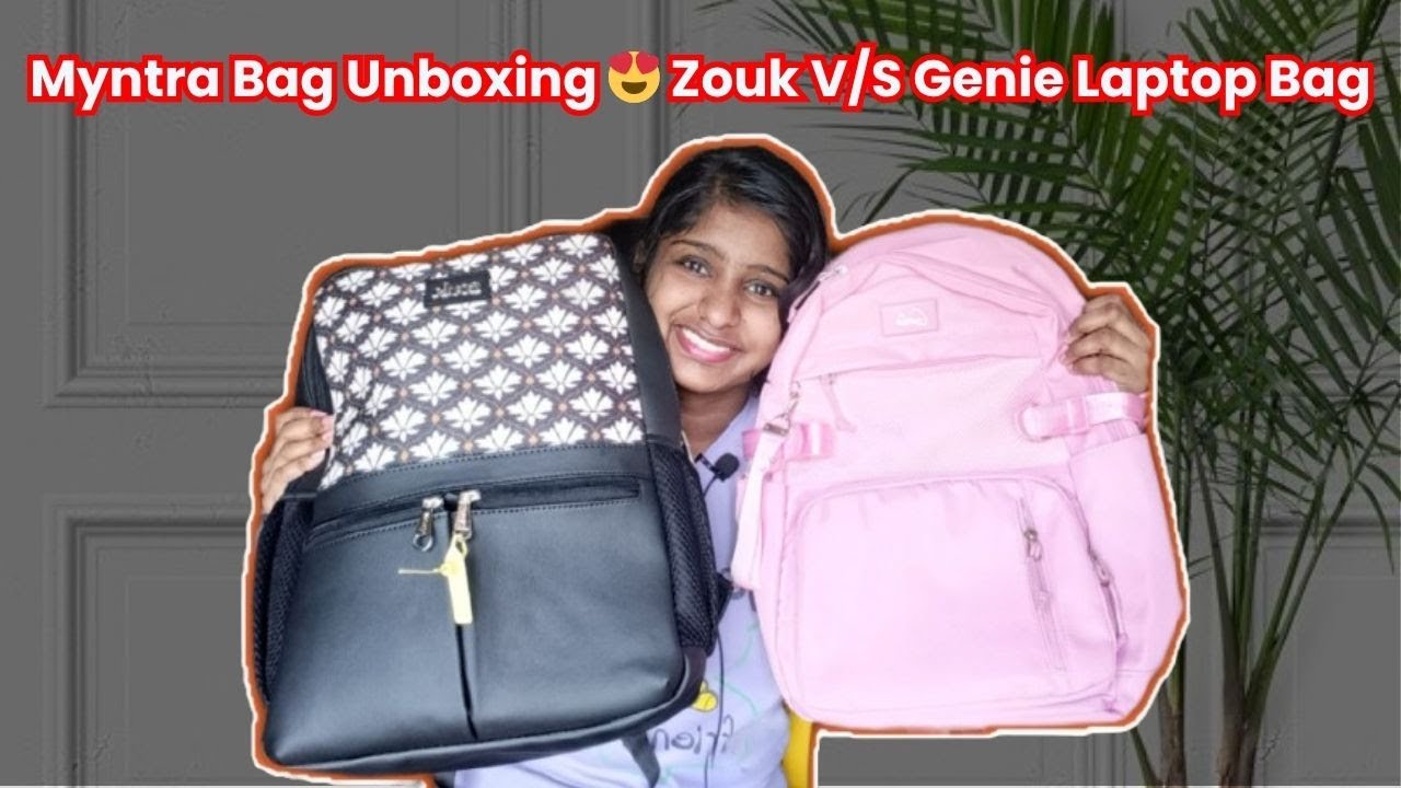 Myntra Bag Unboxing 😍 Zouk vs Genie Laptop Bag | Return Cheyyendathu Ethanu?