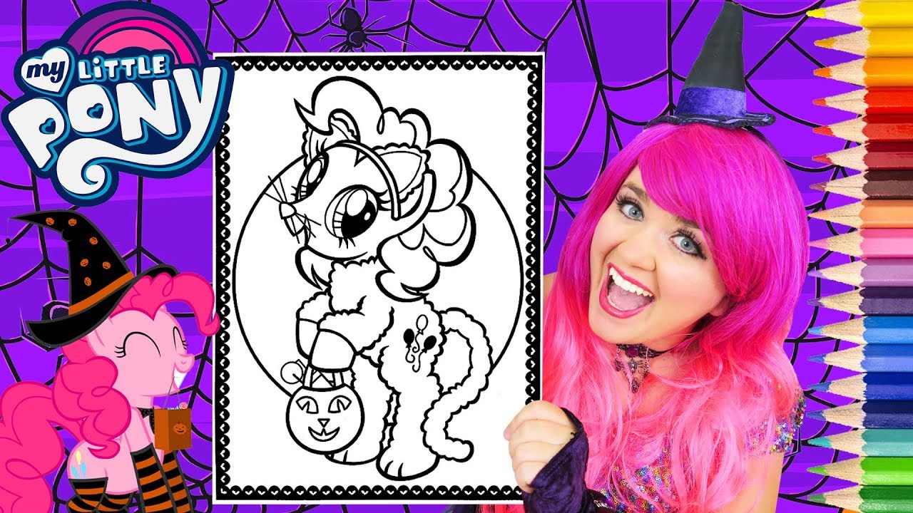 Coloring My Little Pony Halloween Pinkie Pie Coloring Page Prismacolor Pencils | KiMMi THE CLOWN