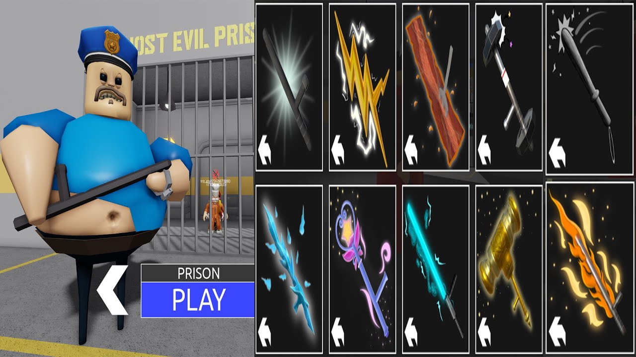 BARRY'S PRISON RUN! (OBBY) -All Morphs & All 10 Baton Unlocked: Ice, Fairy, Gym, Justice, Sci fi