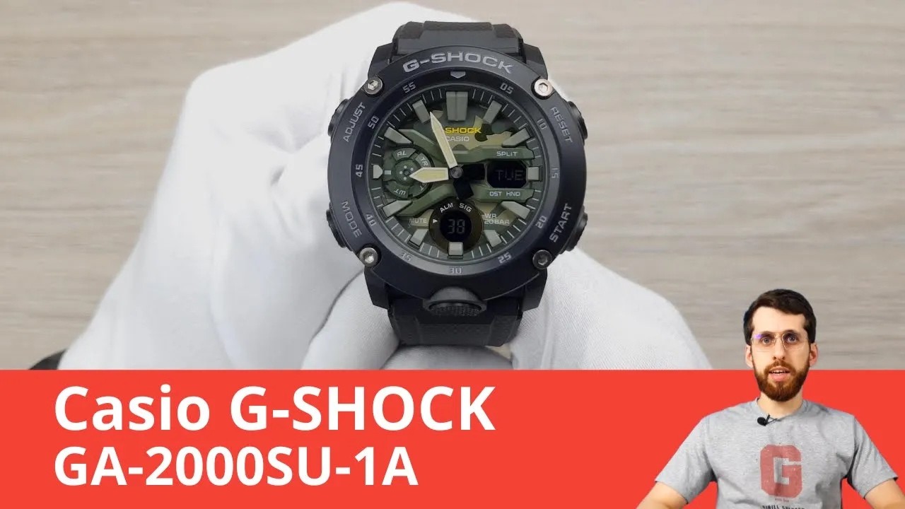 Black G-Shock With Camouflage Dial — Casio GA-2000SU-1A
