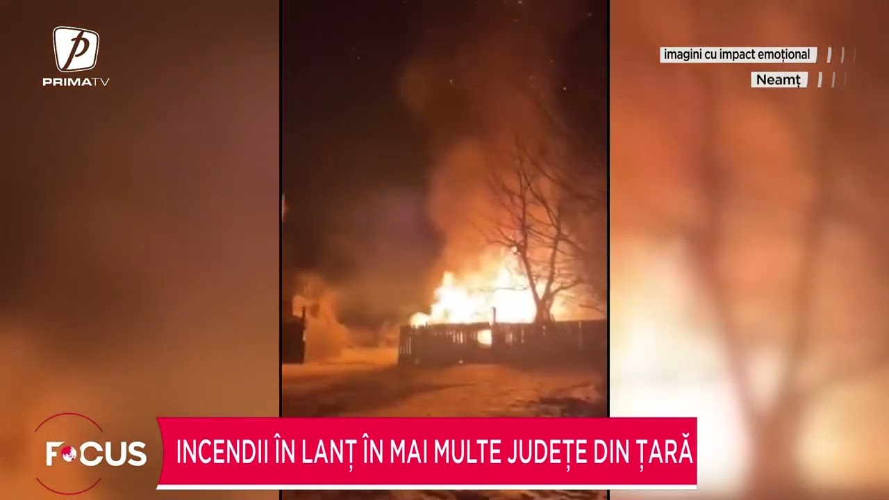 Incendii în lanţ în mai multe judeţe. Casele au luat foc din cauza încălzirilor improvizate