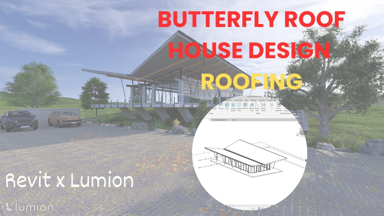 Revit House Tutorial (Part 3) | Designing a Modern Butterfly Roof + Steel Supports