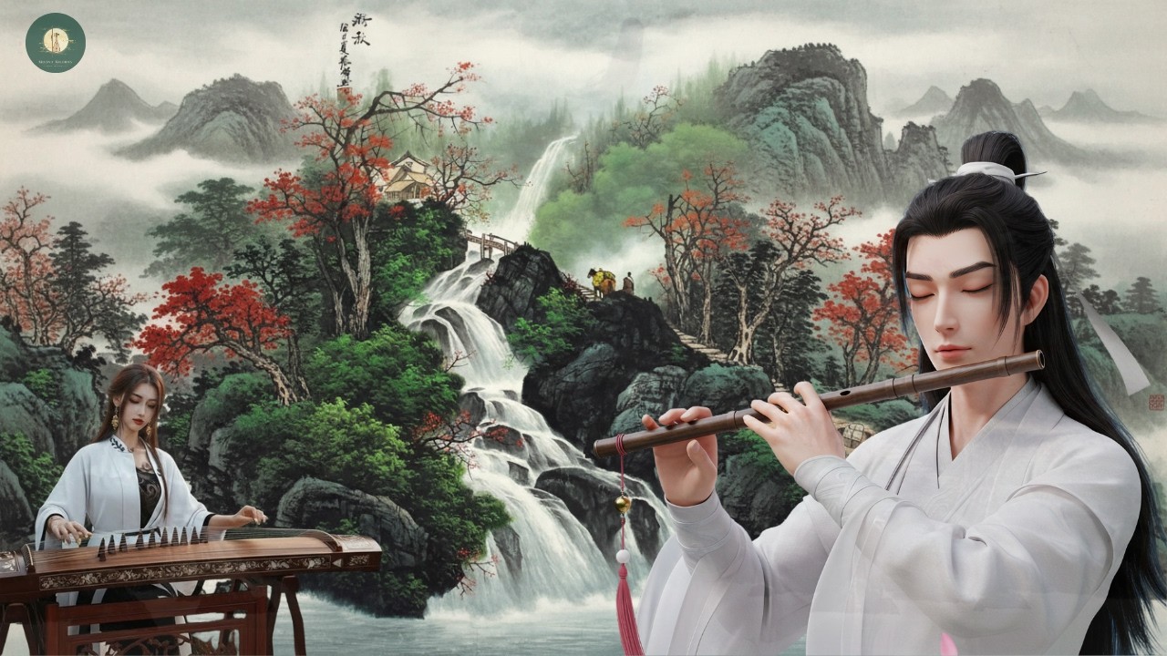 Chines Zen Music: Bamboo flute, Erhu & Guzheng | Peaceful mind @MoonlitMelodies-68s