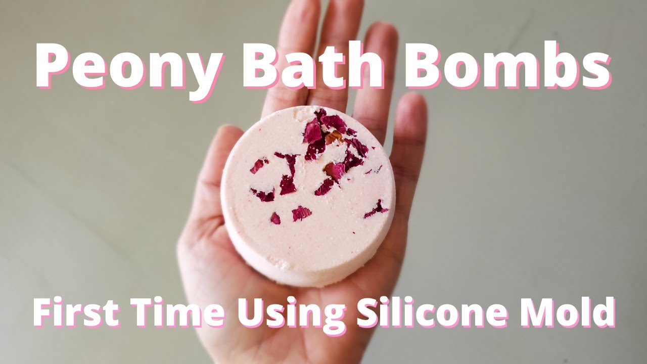 Making Peony Bath Bombs With Silicone Mold #BathBomb #FlowerPetals