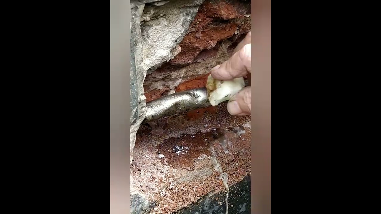 Tubo de plomo PINCHADO. Soldadura de plomo