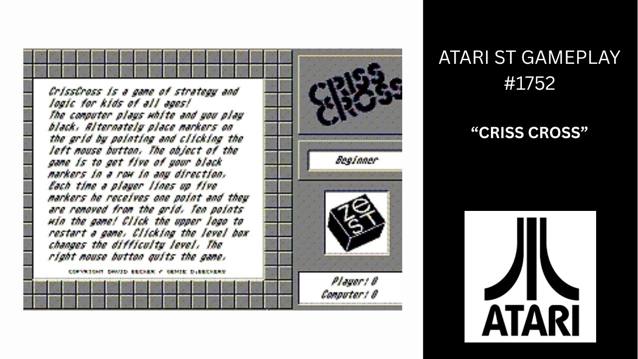 Criss Cross (Atari ST / Gameplay #1752)