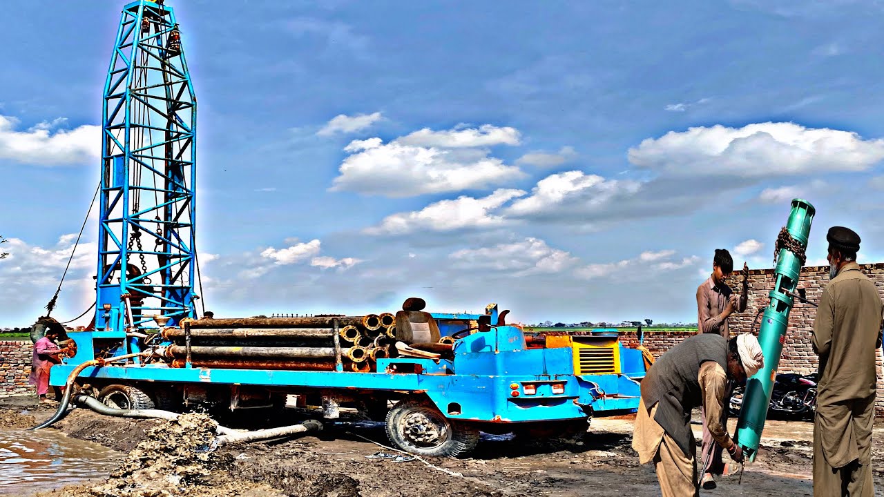 Borewell Drilling at 600ft With 25hp Motor Water Level 100ft Turbine 150ft