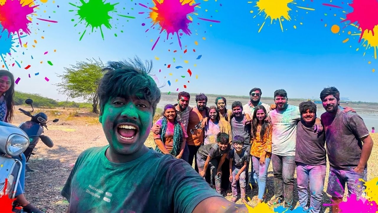 Happy Holi to all 🫟￼🌈🍻(#holi party 2026) 