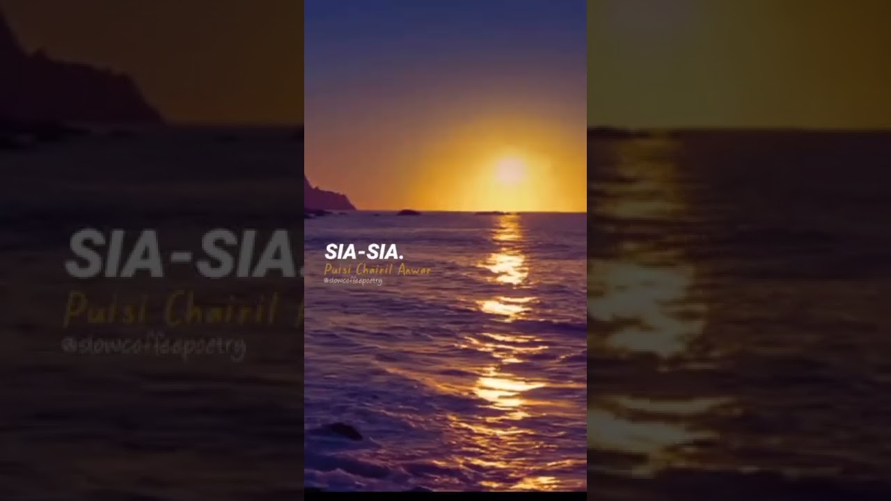 sia-sia. #shorts #chairilanwar #chairil #binatangjalang #taksepadan