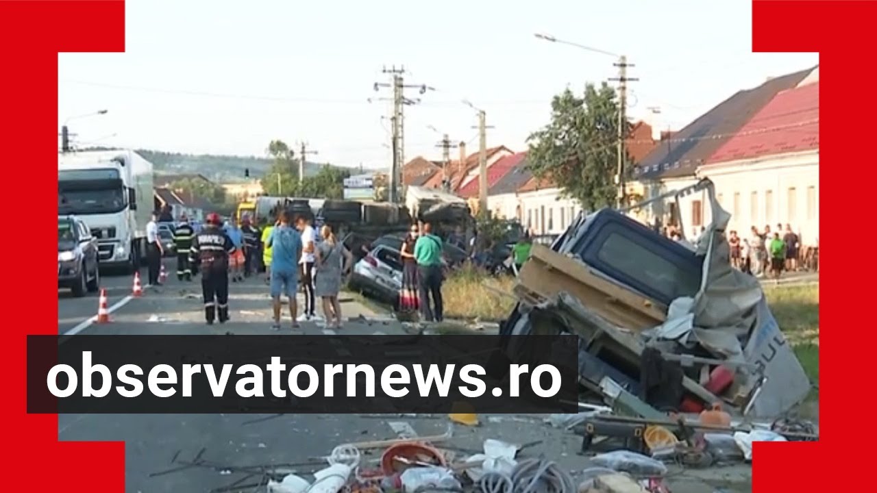 Carambol pe șosea din Bistriţa-Năsăud, zece mașini implicate