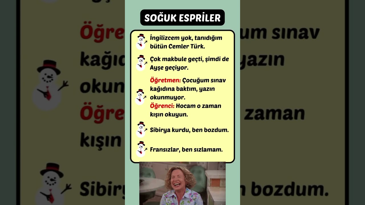 %90.70 Soğuk Espiriler 🥶🥶 Soğuk espri seven arkadaşına g&ouml;ndermeyi unutma!