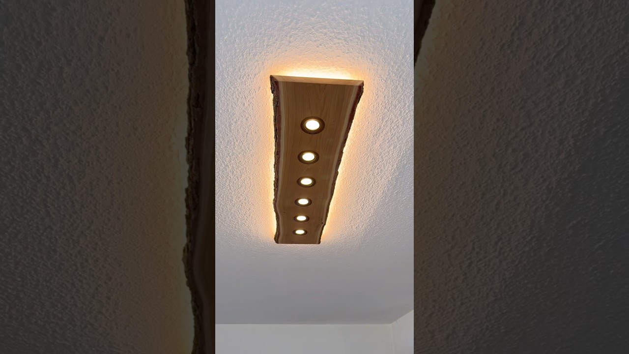 Aus einer Eichenbohle wird eine Deckenlampe 🪵🛠️💡 (Anzeige) #diy #lampe #lamp