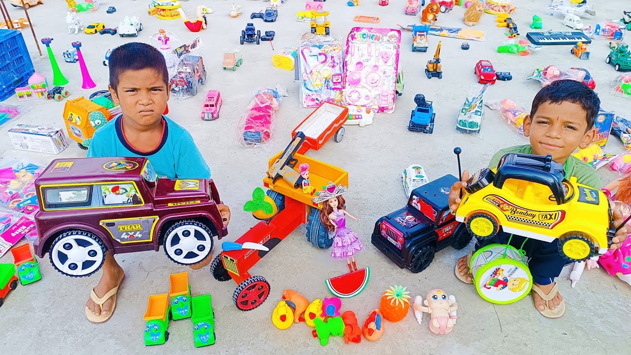 gadi wala cartoon videoवंश और राज ने ली आज बहुत सारी गाड़ियां🚗 Helicopter🛩 jcb 🚘 tractor🚜Doll train