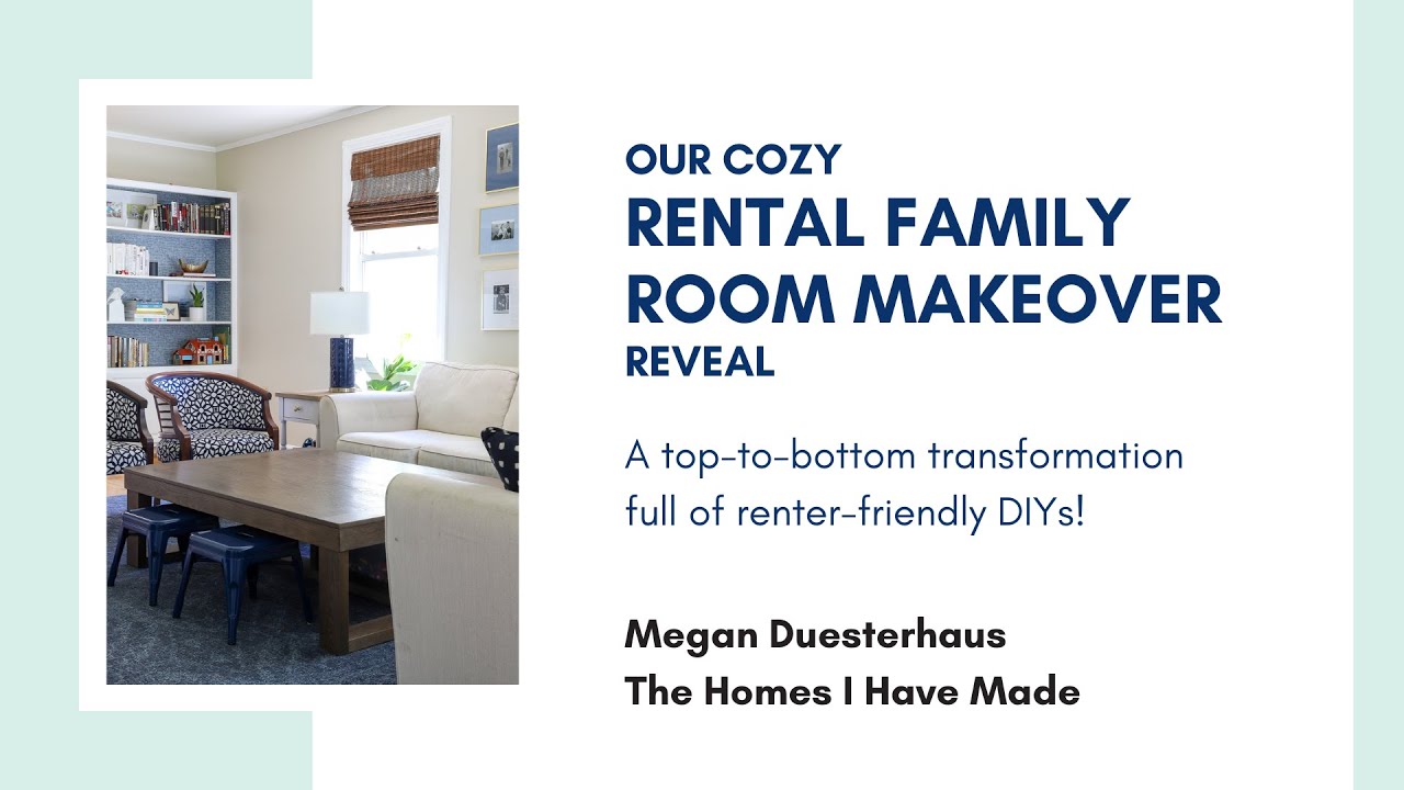 Our Cozy Rental Family Room Makeover Reveal