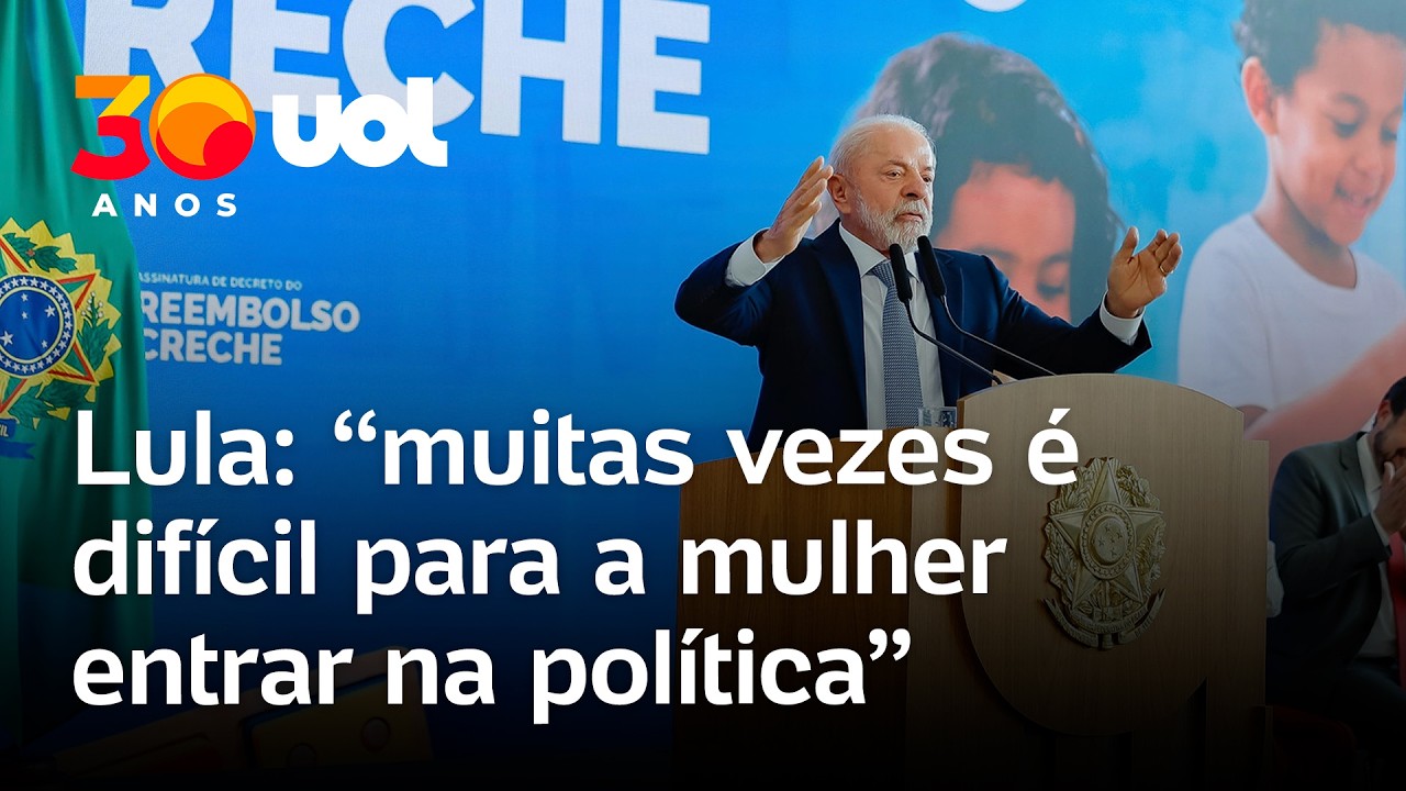 Lula diz que 'muitas vezes &eacute; dif&iacute;cil para a mulher entrar na pol&iacute;tica' e cita maternidade