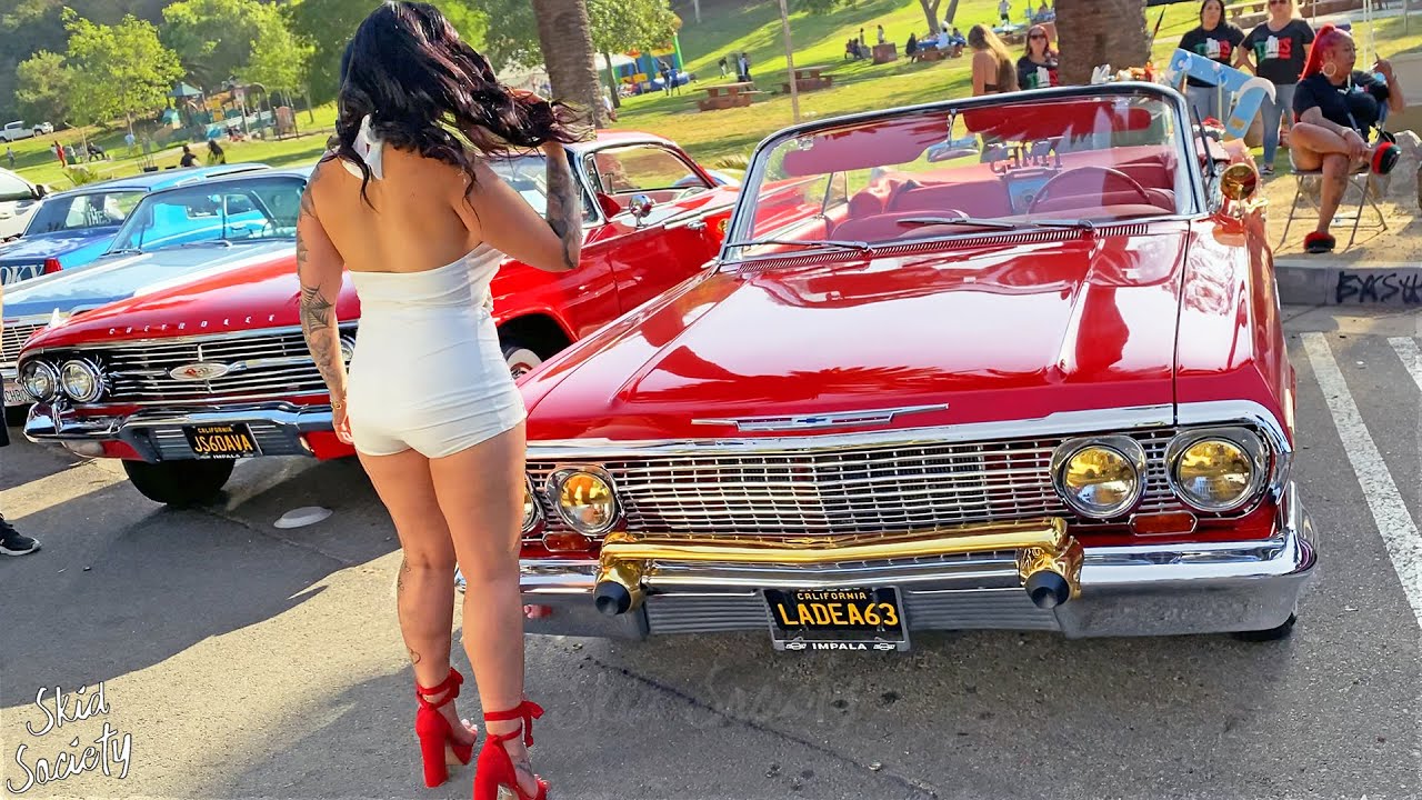 Lowriders Cruise Elysian Park Los Angeles California