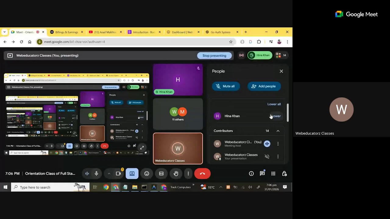 Orientation Class of Full Stack Web Development With Ai