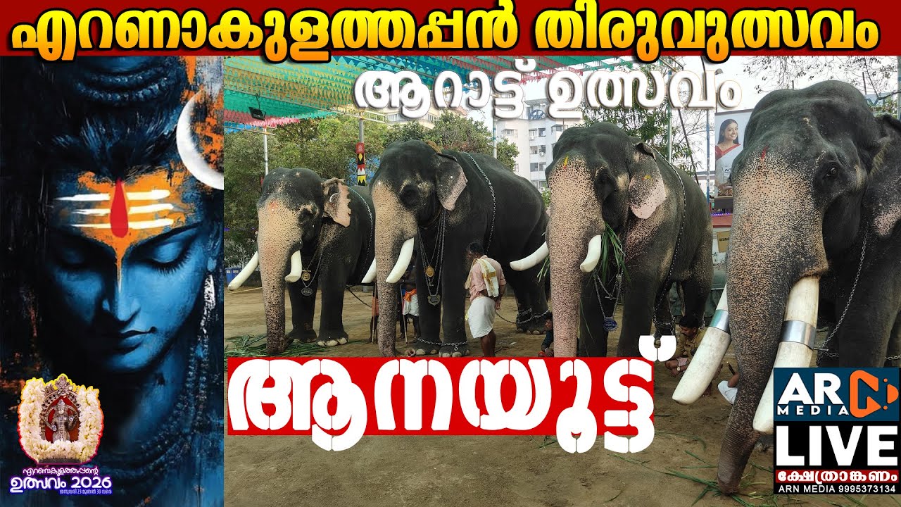 Elephants Chirakkal Kalidasan, Machad Jayaram, Manissery Rajendran, Kunnathoor Ramu