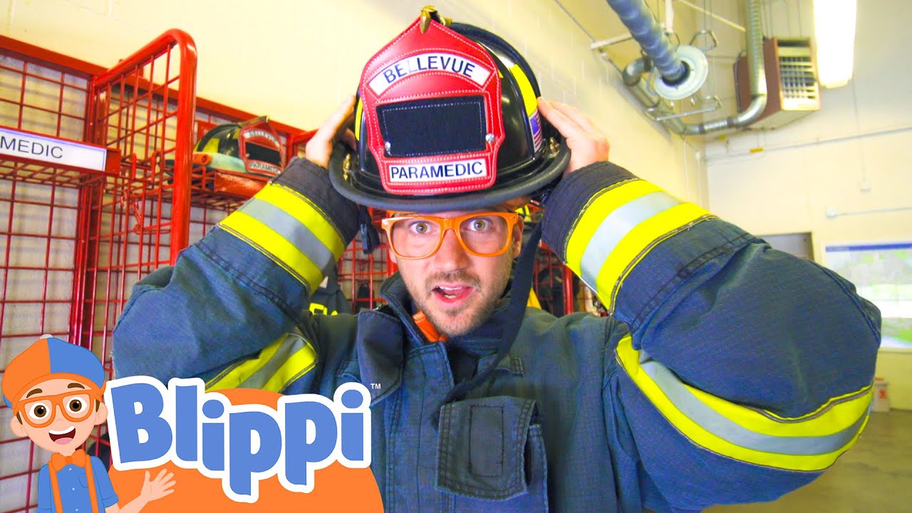 Blippi Visits a Firetruck Station | BEST OF BLIPPI TOYS | Educational Videos for Kids