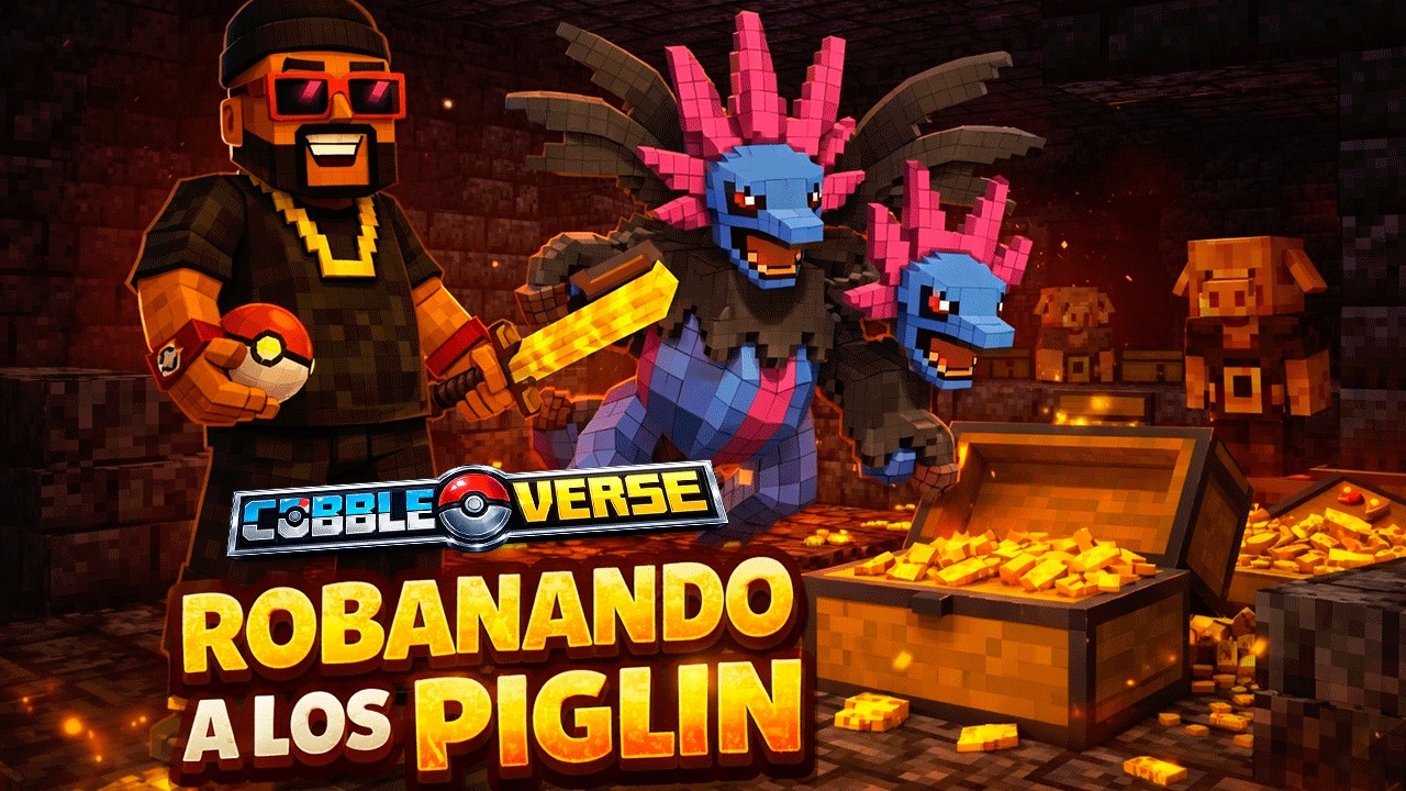Cobbleverse 🚀 ESCAPAMOS DEL BASTIÓN PIGLIN CON TODO EL ORO 🔥