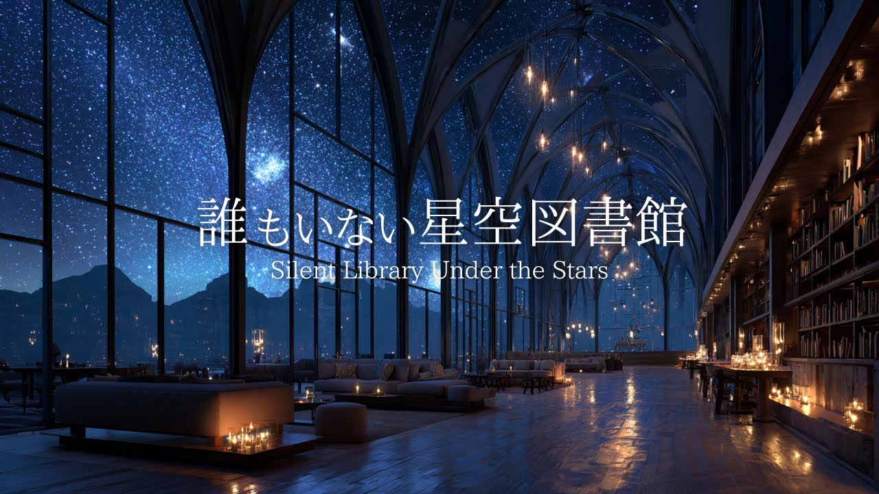 【Night Piano】A Silent Library Under the Stars ｜ Piano for Focus & Relaxation