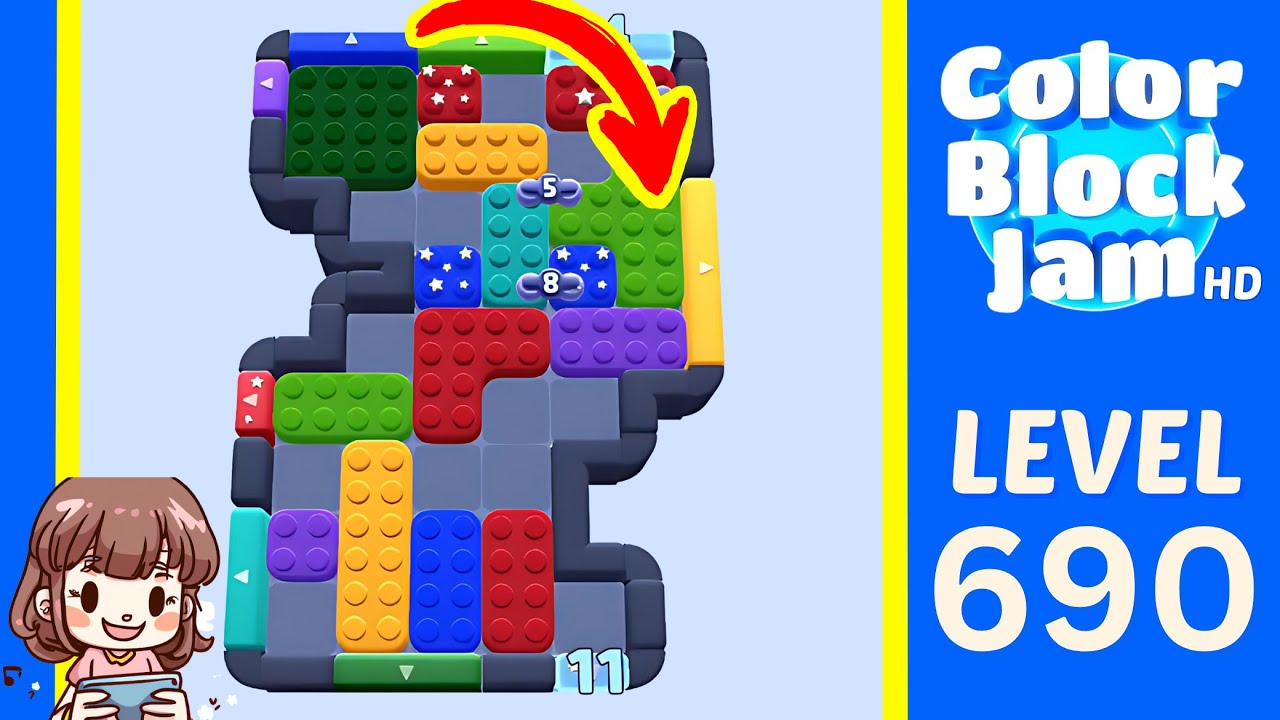Color Block Jam Level 690 Solution Walkthrough