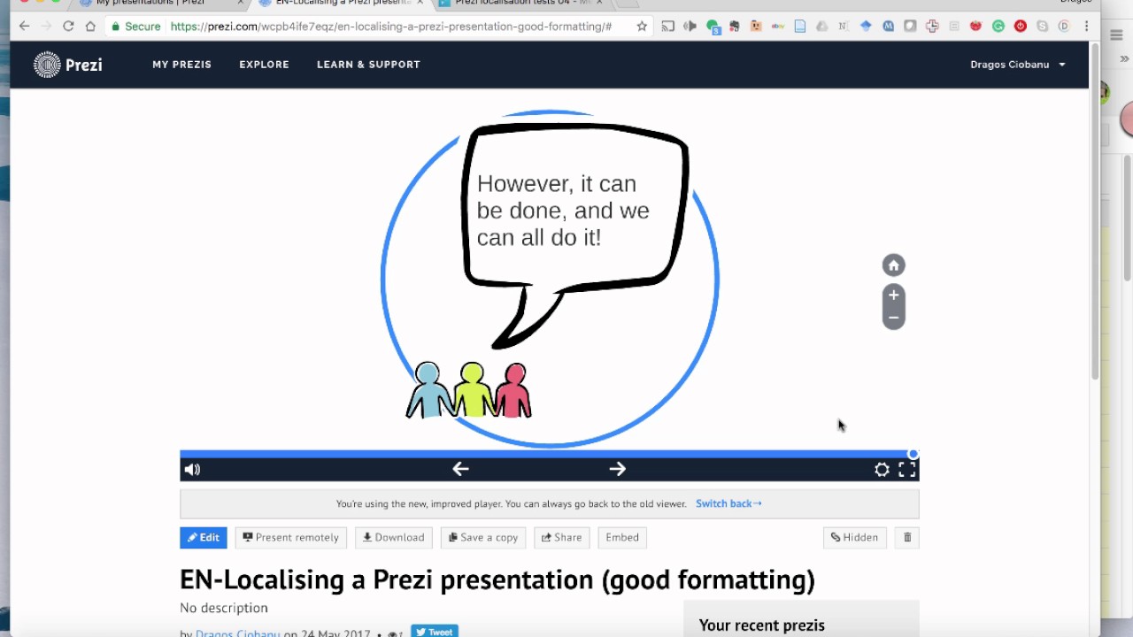 Localising Prezi presentations with Memsource