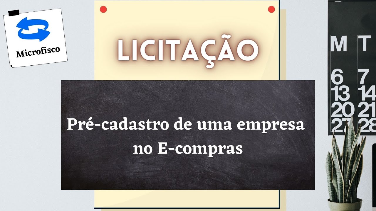 LICITA&Ccedil;&Atilde;O - Pr&eacute;-cadastro de uma empresa nova no E-compras Amazonas