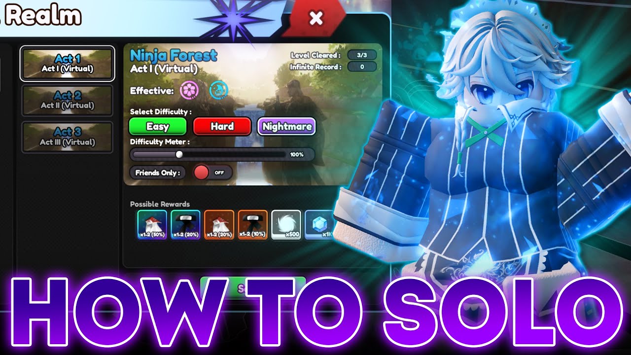 How To SOLO NIGHTMARE Virtual Realm In Universal Tower Defense!