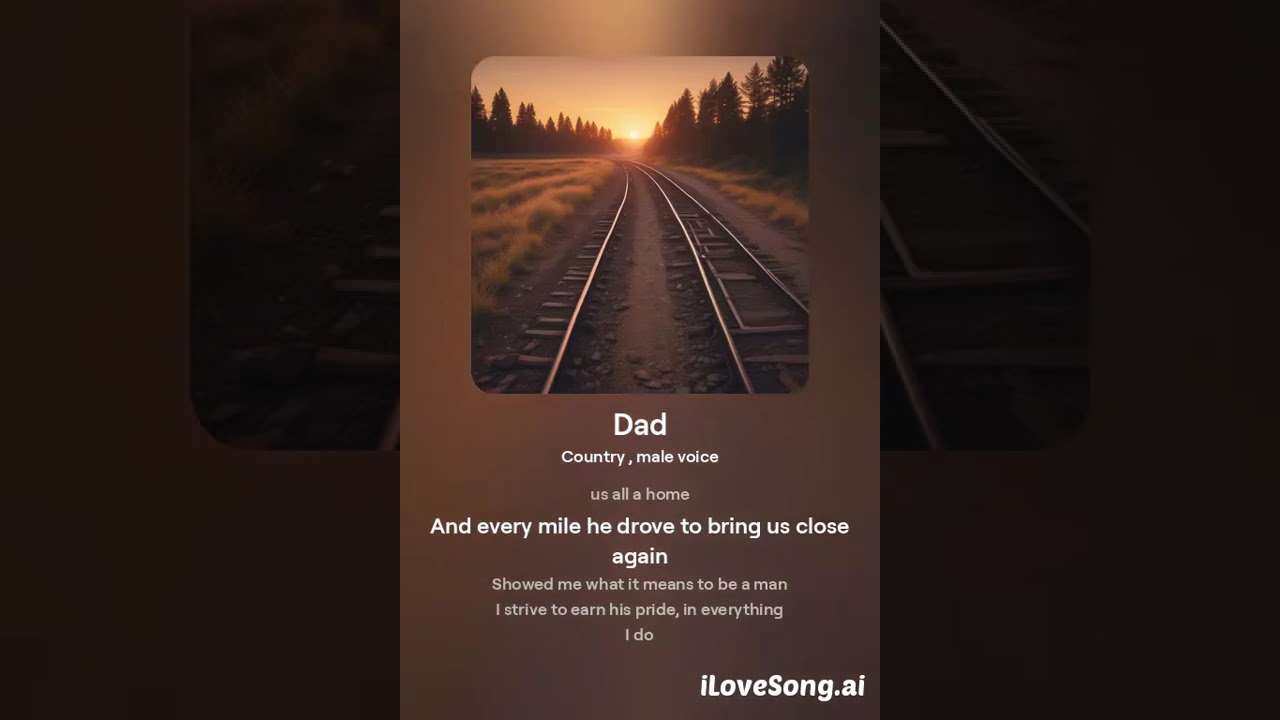 I wrote this song for my father before he passed