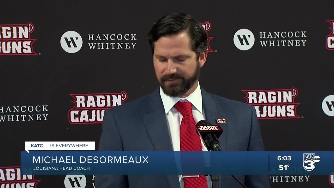 Cajuns head coach Michael Desormeaux is a Louisiana son