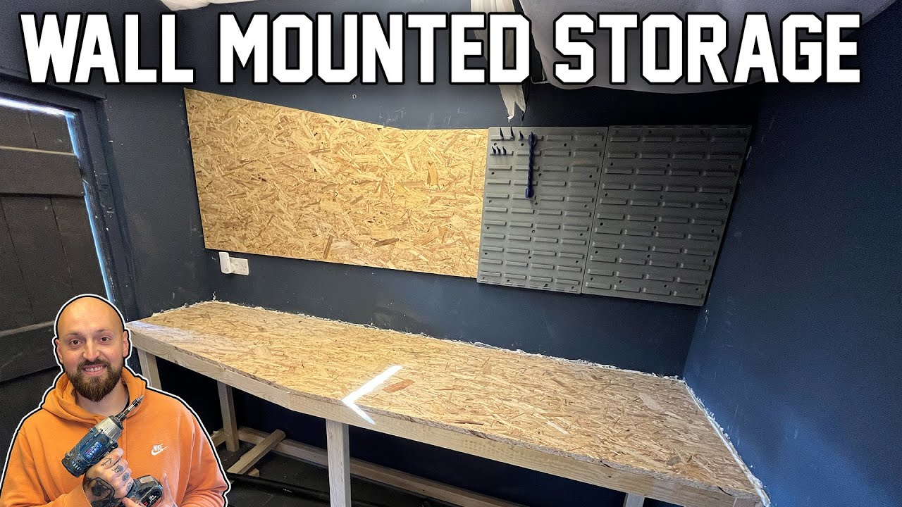 Fitting Wall Mounted Storage to the Workshop Conversion Ep 2