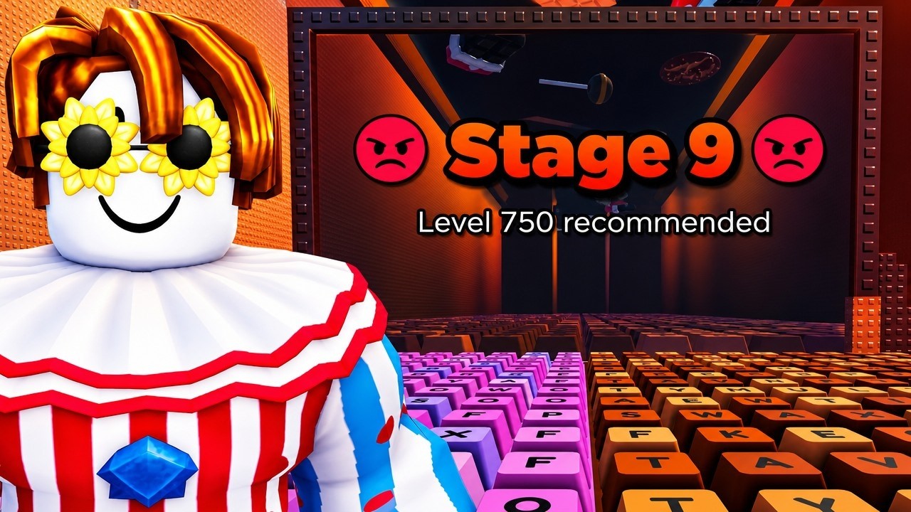 Beating STAGE 9 in WORLD 3 of +1 Speed Keyboard Escape! (Roblox)