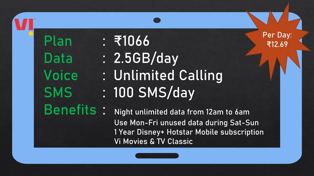 Vi 84 days New Prepaid Recharge Plans -  2023