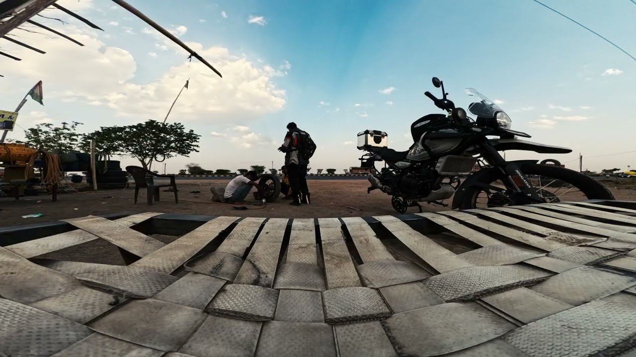 Mumbai to Spiti solo ride - Modasa to Jaipur in 49 degree heat and tyre puncture twice (Episode 2)