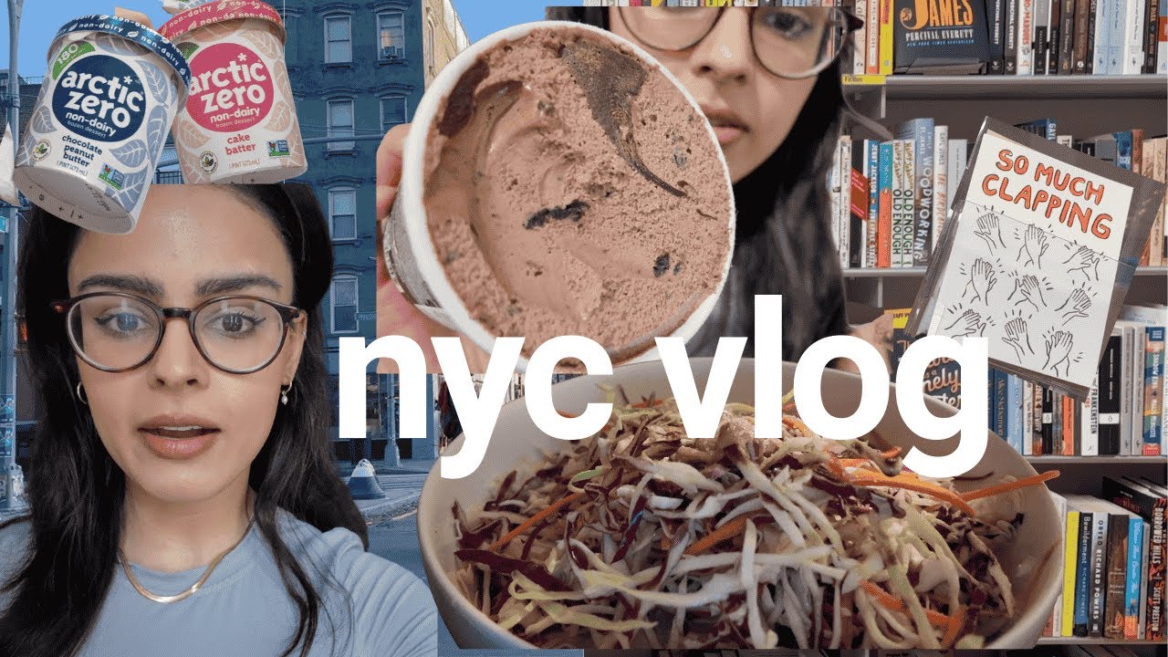 NYC VLOG 💻 ✨ | work-life balance, trying new vegan snacks & exploring bookstores