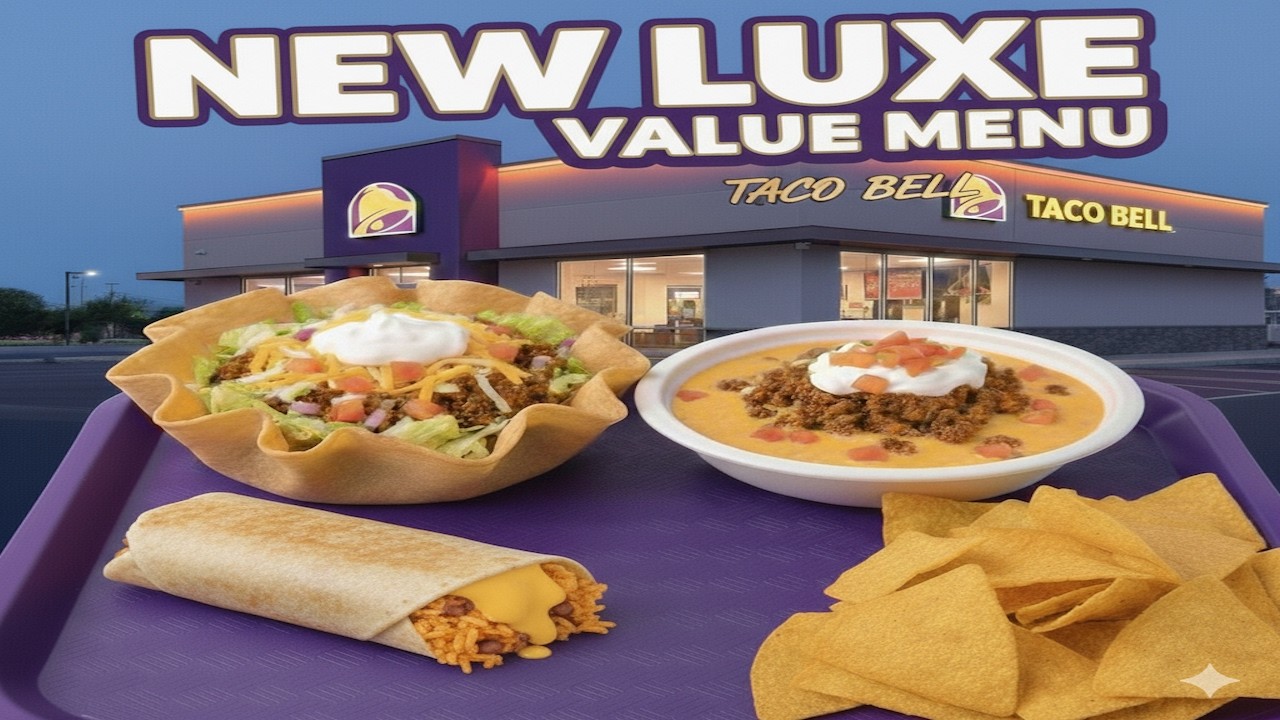 New Luxe Value Menu At Taco Bell Mukbang Review | Mini Taco Salad, Chips and Nacho Supreme Dip | 먹방