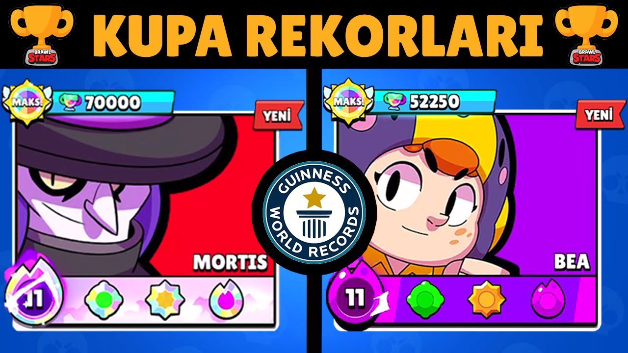 99 KARAKTER için 99 KUPA REKORU🏆 70.000 KUPA MORTİS🔥 Brawl Stars