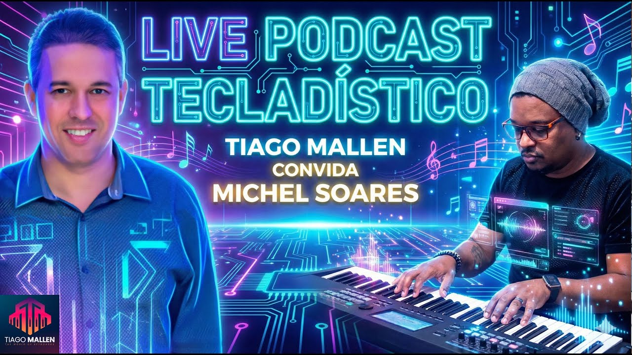 LIVE - PODCAST TECLADISTICO -  COM TIAGO MALLEN e MICHEL SOARES . LINKS DOS SORTEIOS ABAIXO .