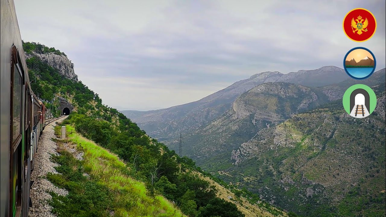 Scenic Train Ride in Montenegro: Kolašin to Podgorica | Mala Rijeka Viaduct | Train ASMR 🇲🇪