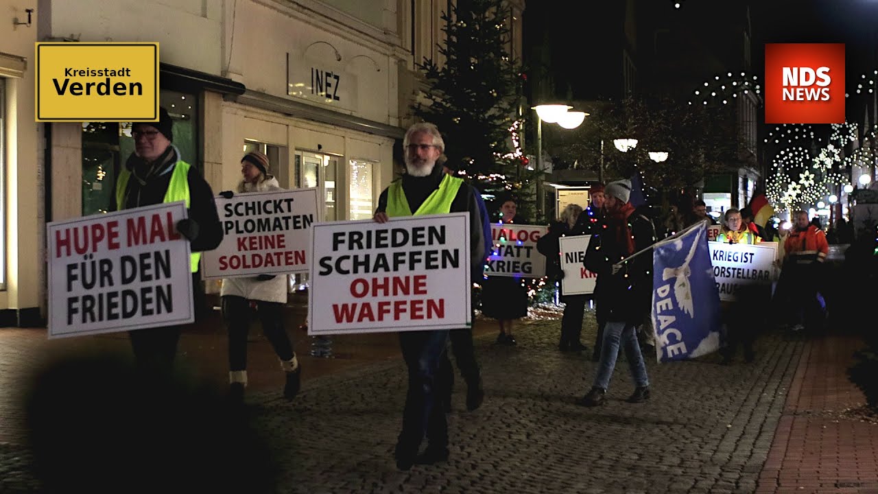Verdener Lichter-Spaziergang f&uuml;r &bdquo;Frieden, Freiheit und Demokratie&ldquo;