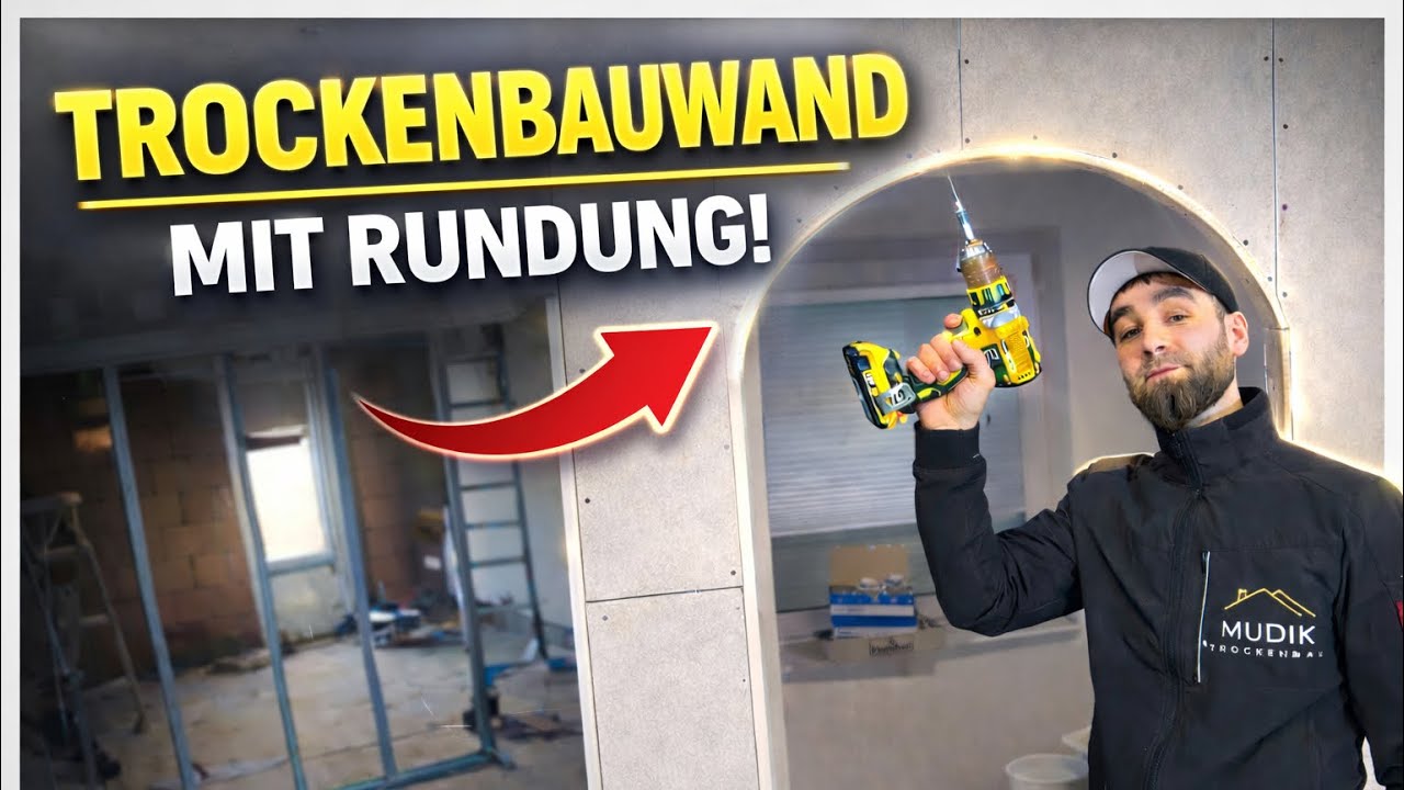 Trockenbau Trennwand selber bauen - Türöffnung & Rundung Schritt für Schritt (für Anfänger)