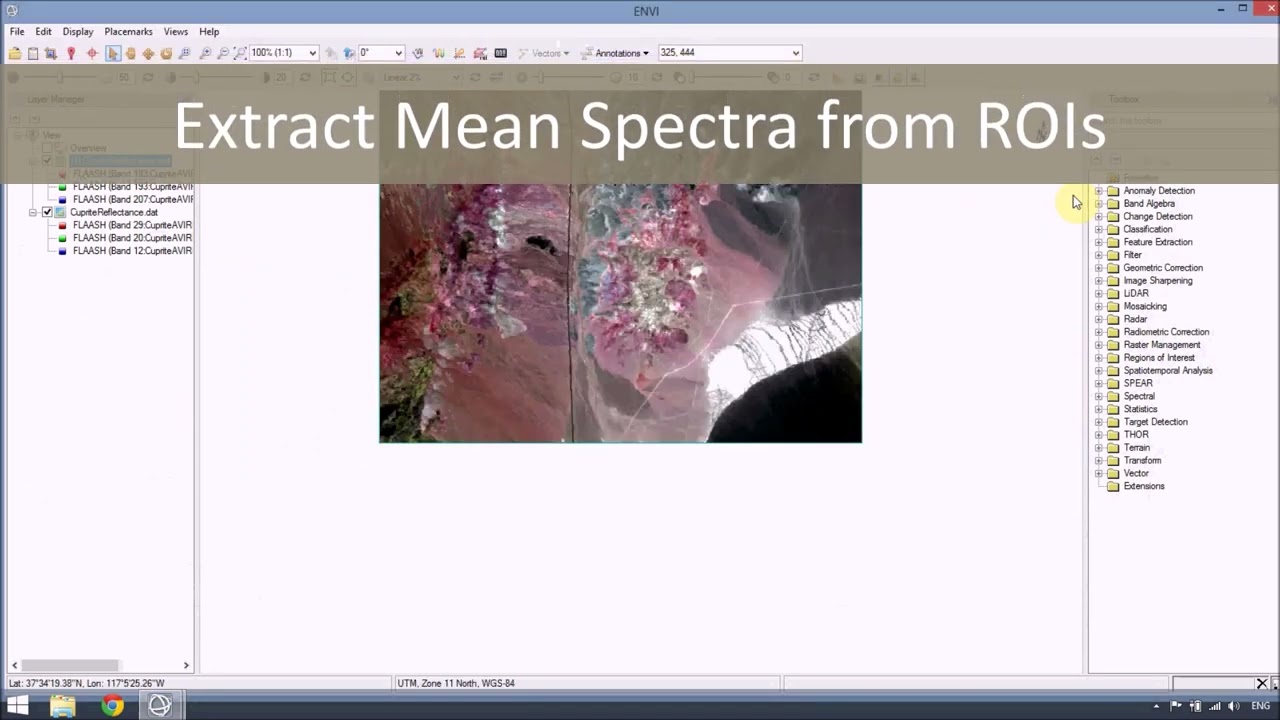Basic Hyperspectral Analysis in ENVI 5.x