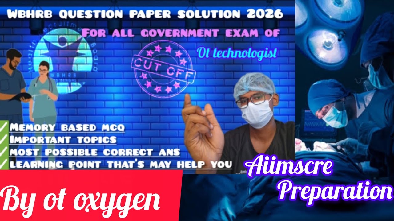 Memory based question of wbhrb ot tecnologist || aiimscre preparation || important topics 