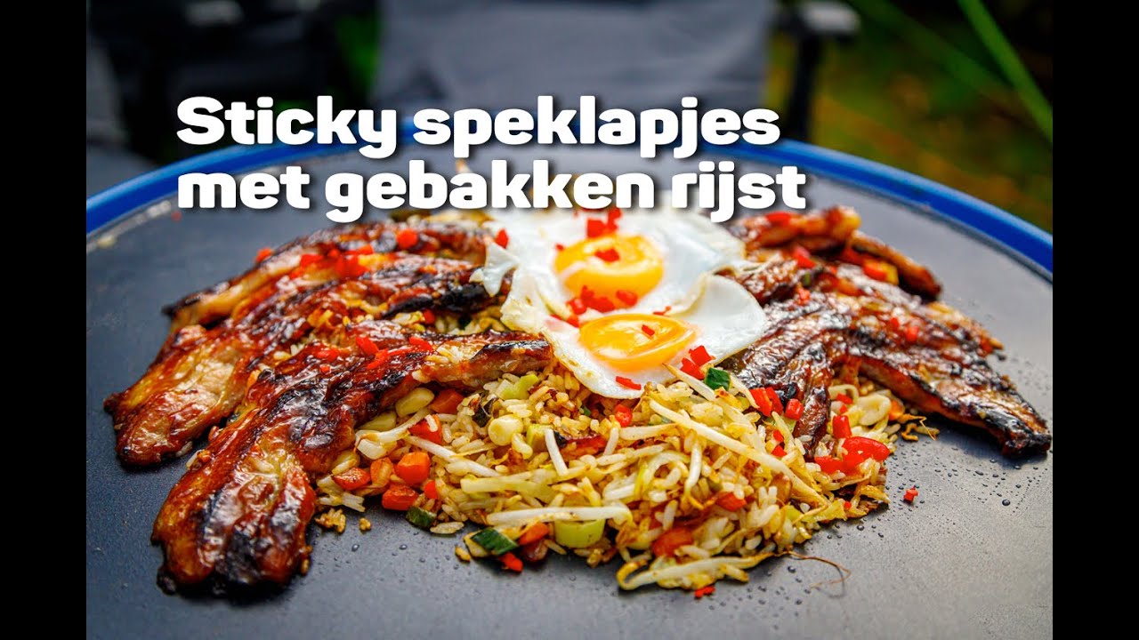 Sticky speklapjes met gebakken rijst | Camp&Cook TV