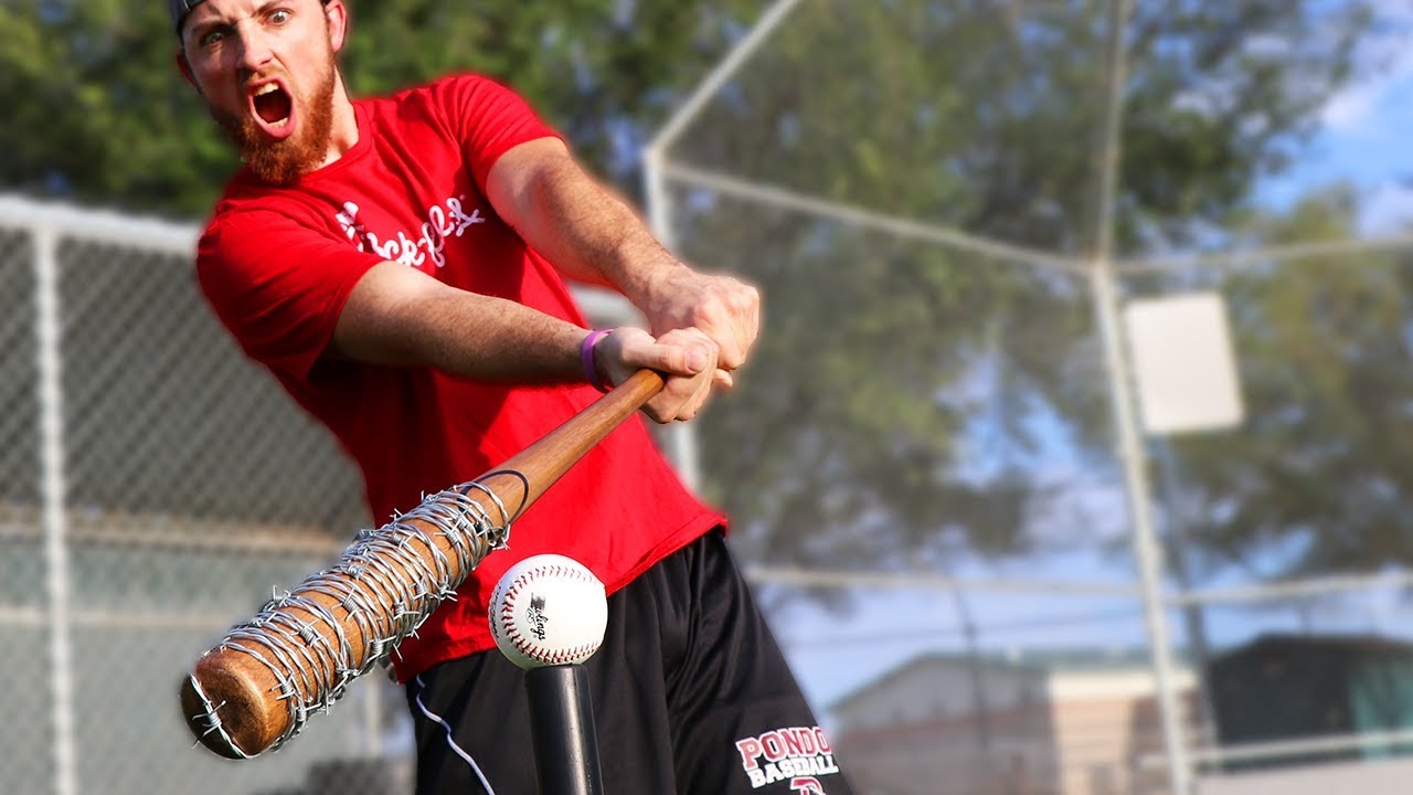 Baseball vs. Lucille From The Walking Dead! IRL Baseball Challenge